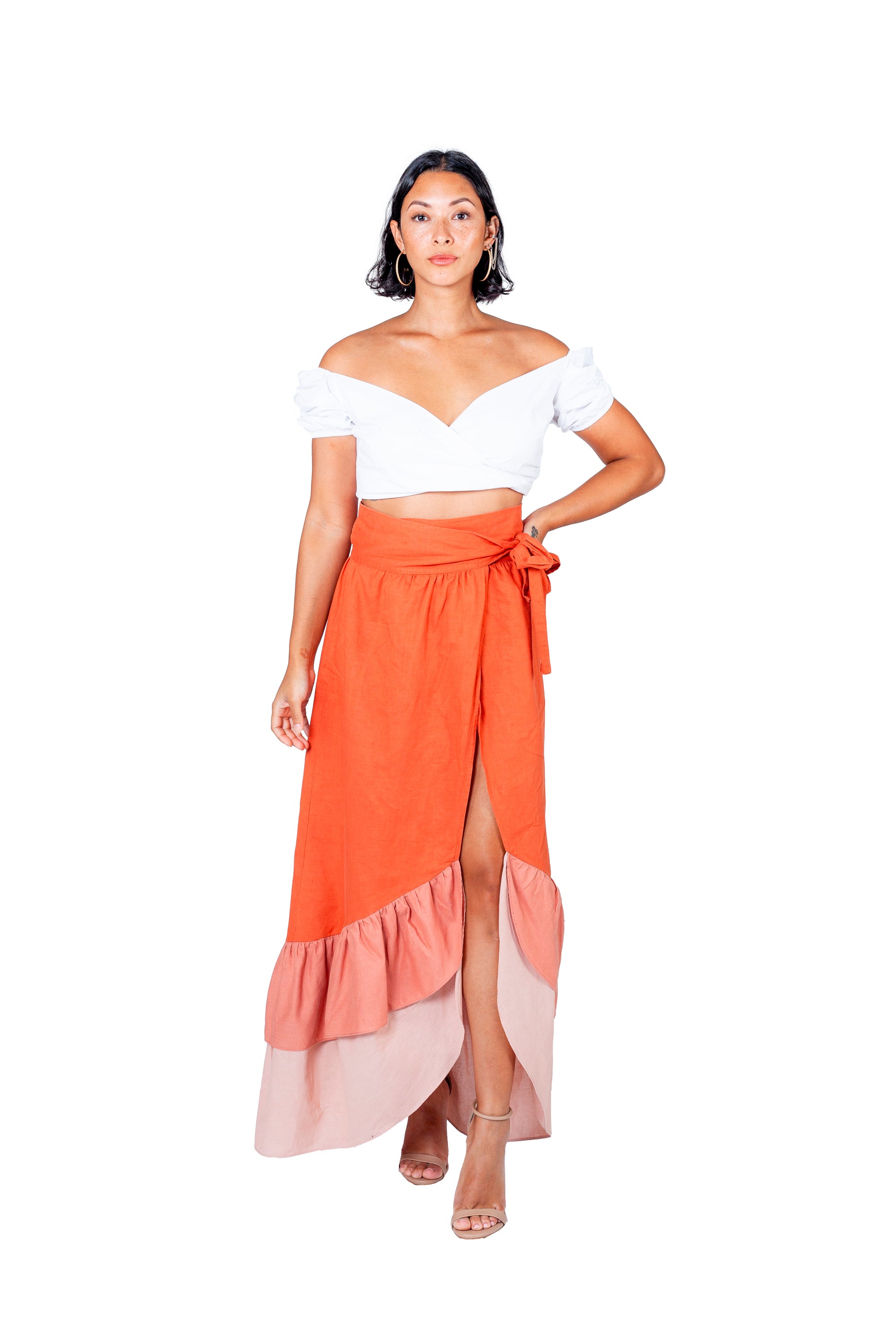São Paulo Wrap Skirt: Linen
