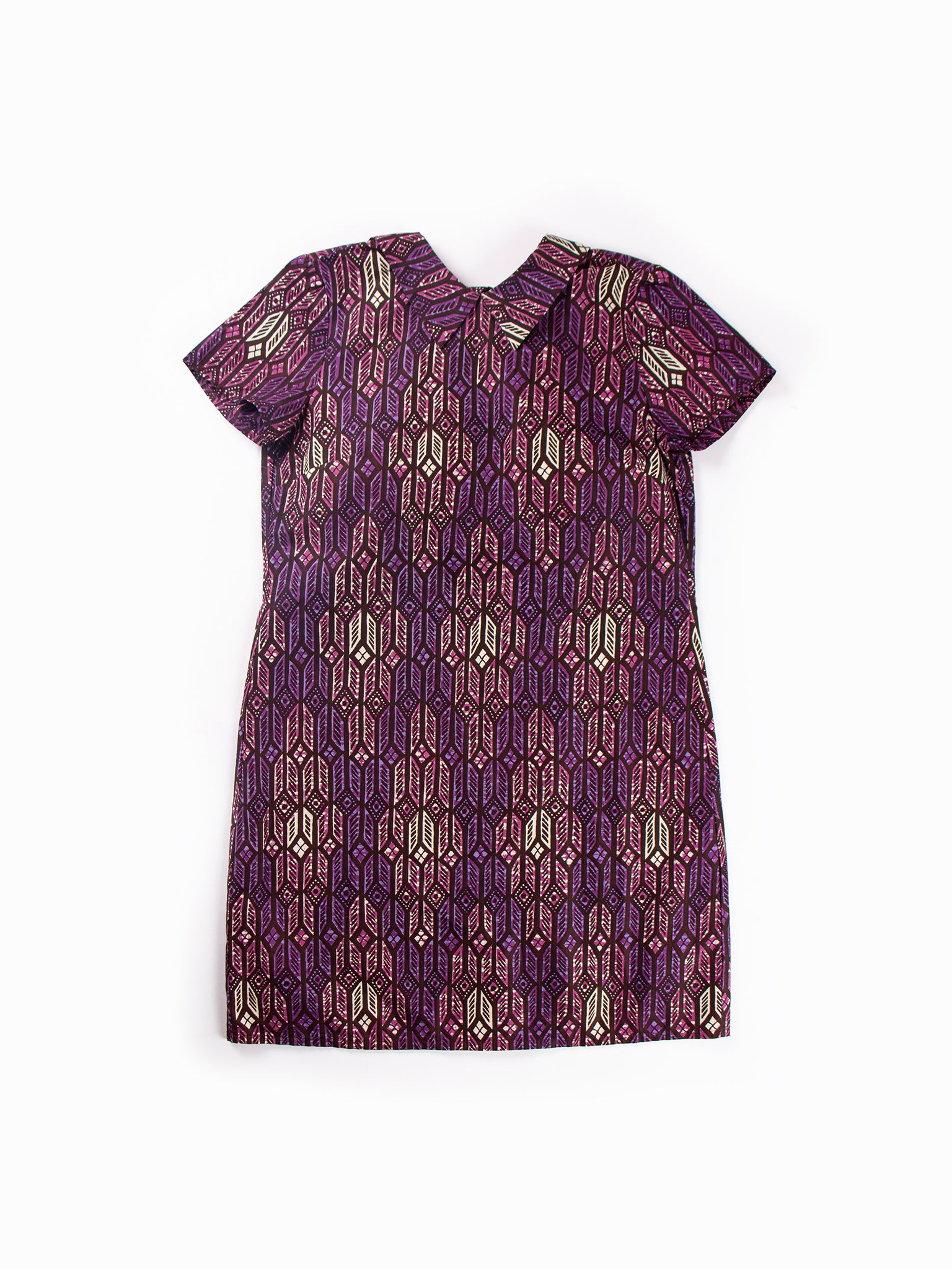 Purple Geo Collared Mini