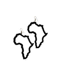 Africa Outline Wooden Earrings